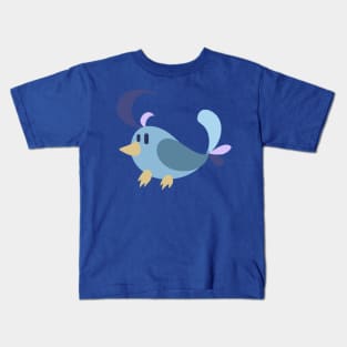 Cowlick Blue Bird Kids T-Shirt